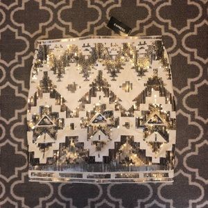Express sequins mini skirt